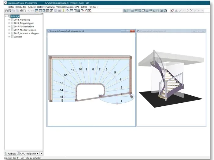 Model 3D și plan de scară în Compass Software